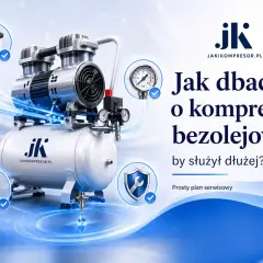 Kompresor bezolejowy JK. Prawidłowa eksploatacja i serwis zapewnią jego długą żywotność.