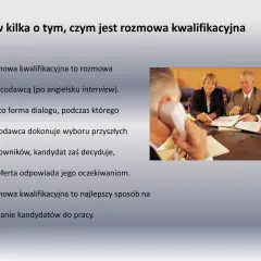Rozmowa kwalifikacyjna: dialog z pracodawcą, który pomaga wybrać najlepszych kandydatów do pracy.