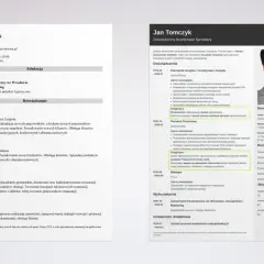 CV Jana Tomczyka, doświadczonego koordynatora sprzedaży, pokazuje, jak napisać CV z sukcesami.