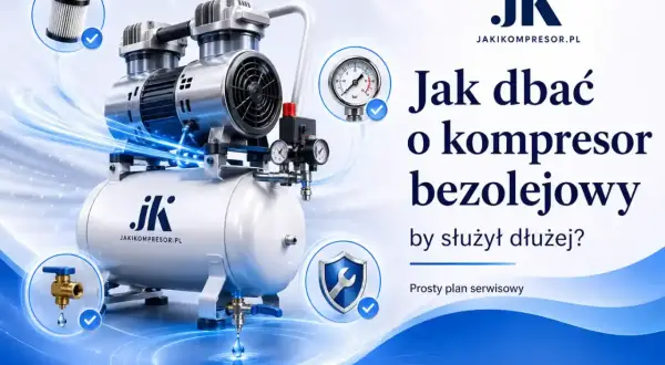 Kompresor bezolejowy JK. Prawidłowa eksploatacja i serwis zapewnią jego długą żywotność.