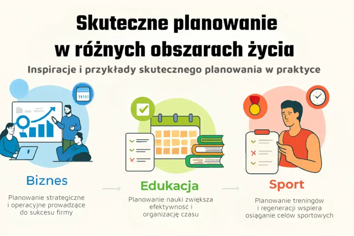 Ilustracja pokazuje skuteczne planowanie w biznesie, edukacji i sporcie. Estymacja postępów jest kluczowa dla osiągnięcia celów.