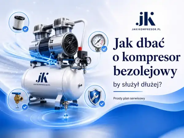 Kompresor bezolejowy JK. Prawidłowa eksploatacja i serwis zapewnią jego długą żywotność.
